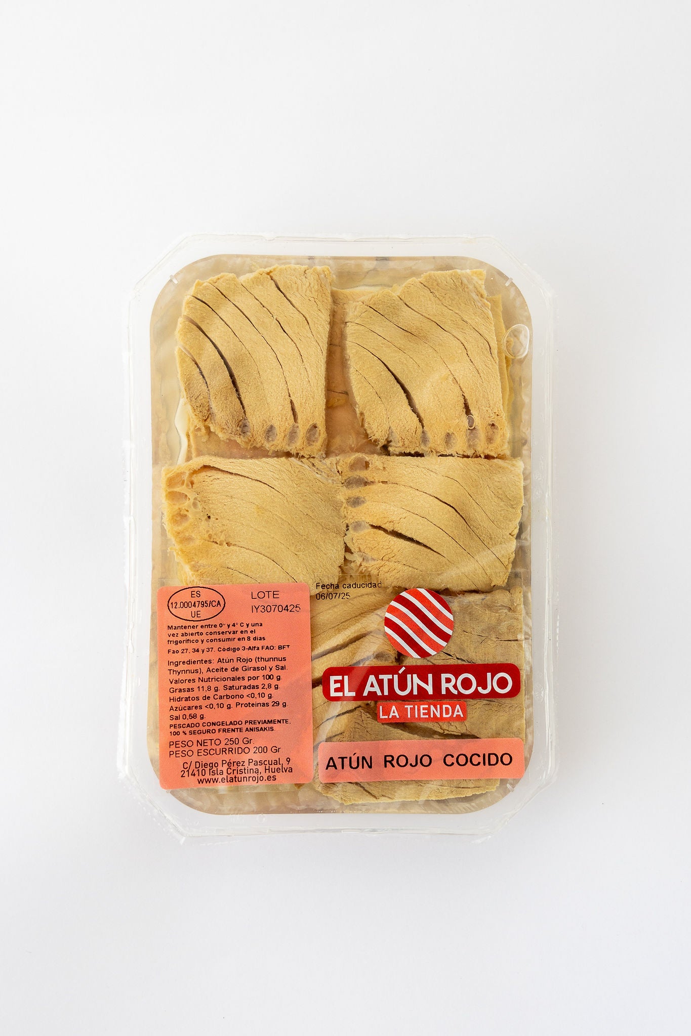 Atún Rojo Cocido - 250 g | El Atún Rojo
