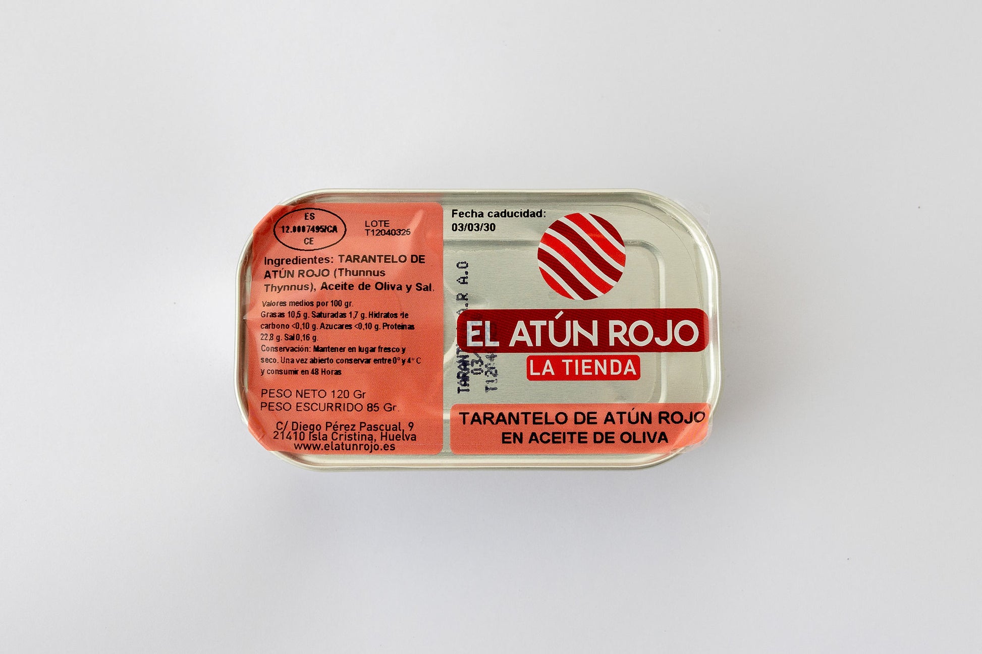 Tarantelo de Atún Rojo en Aceite de Oliva - 120 g | El Atún Rojo