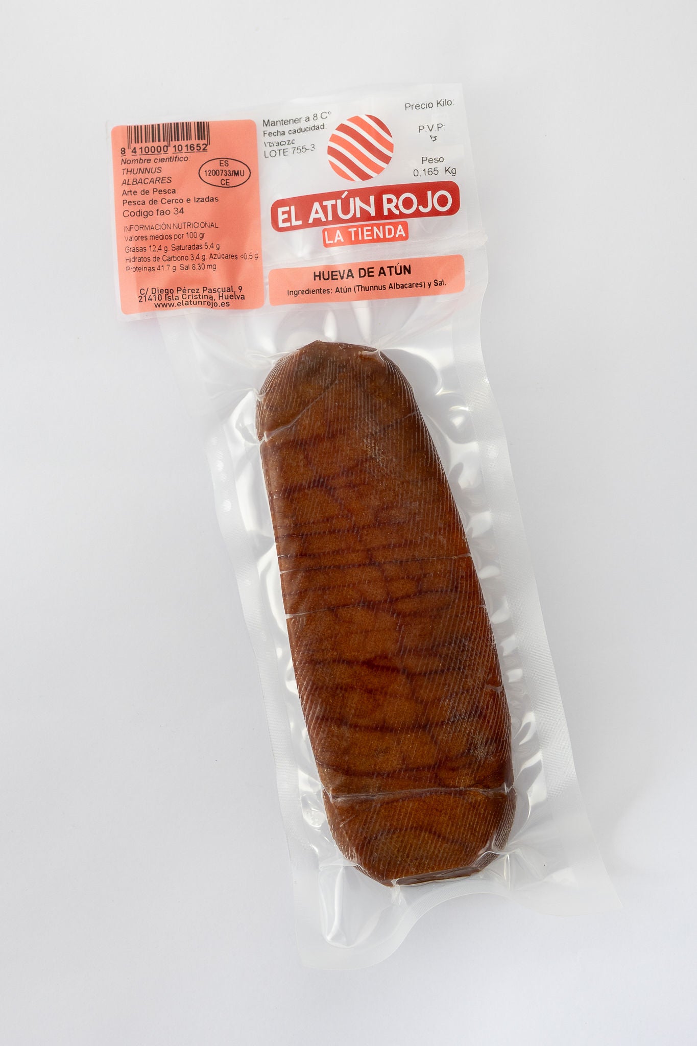 Hueva de Atún Curada - Pieza 165 g | El Atún Rojo
